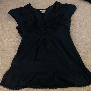 Zoe D black lace top